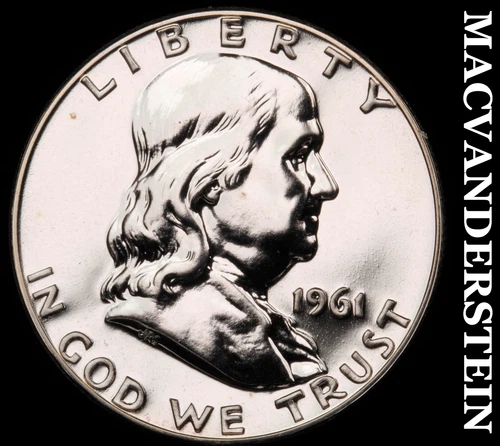 1961 Franklin Half Dollar-Choice Gem Proof Lustrous No Reserve #G7580