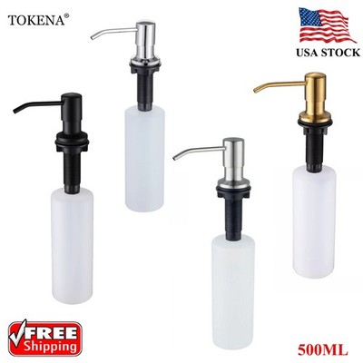 500ml Stainless Steel Soap Dispenser for Kitchen Sink Hand Liquid Pump Bottle