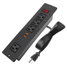 4 Leaf Desktop Recessed Power Strip Usb C Charge 20Wmounted Desk Plug In