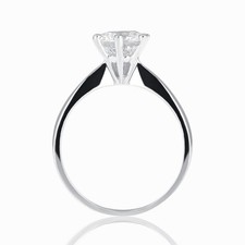 Round Cut Bridal Diamond Engagement Ring 14KT White Gold 0.75 CT D/VS1