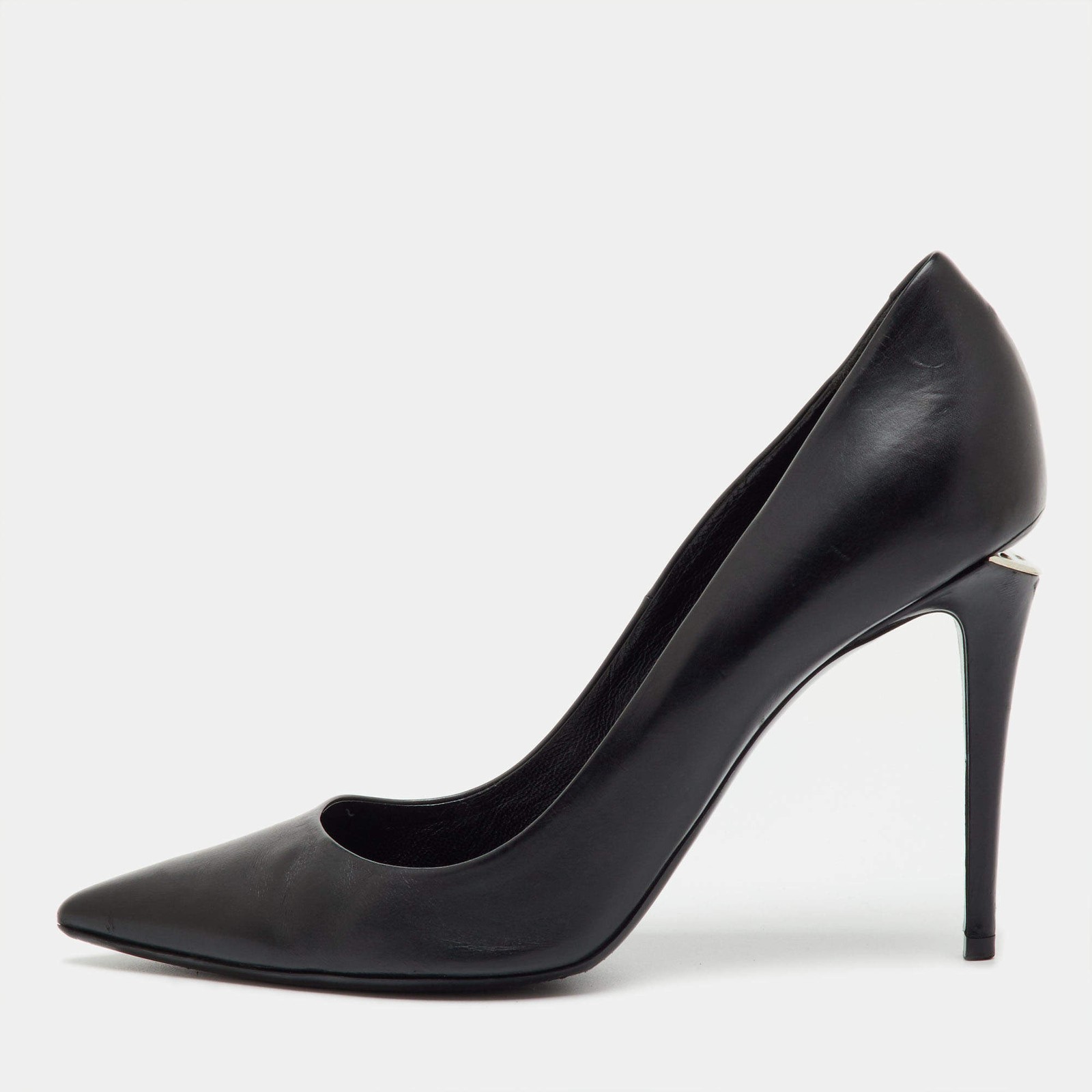 Alexander Wang Black Leather Pointed Toe Pumps Size 40