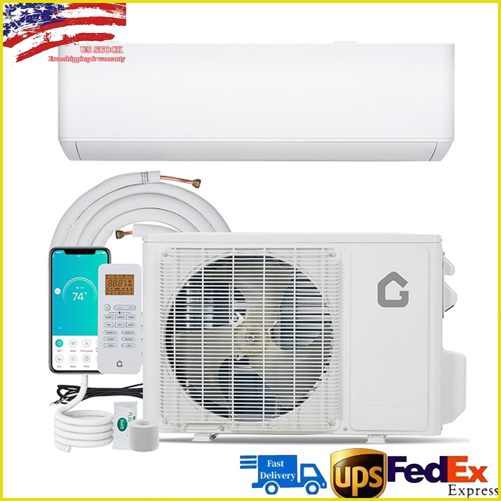 9000 BTU 24 SEER2 Ductless Mini Split Air Conditioner with Heat Pump ,Wifi, 115V