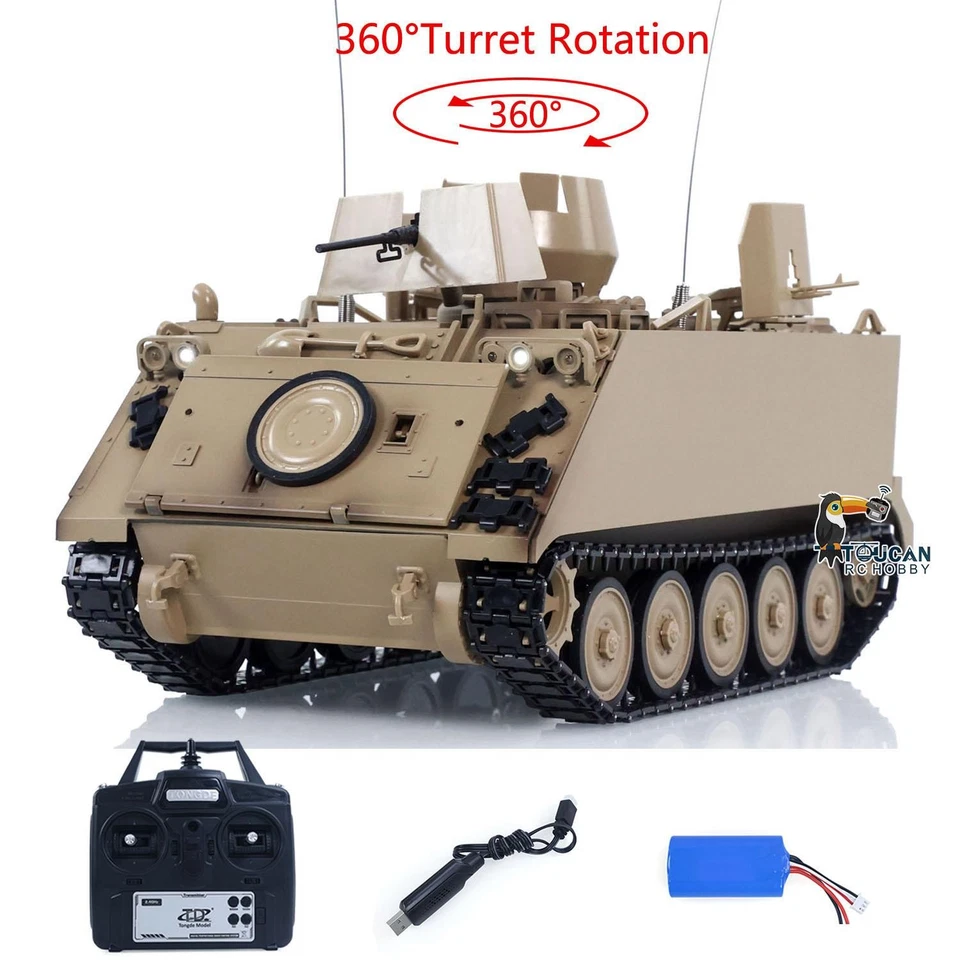 1/16 Tongde Electric RTR RC Tank M113A1 ACAV Infrared 360 Turret Smoking Sound - Image 4 of 4