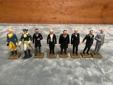 Vintage Marx Presidents Original 1960  s Mini Figures Figurines 8 Pc