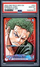 Roronoa Zoro PSA 10 - OP01-001 - Leader Alt Art - Romance Dawn - One Piece TCG