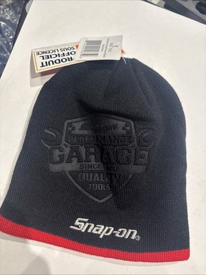 *Neu* Snap On Tools schwarz & rot geprägt Beanie Mütze Performance Garage offiziell