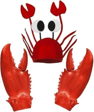 Funny Lobster Crab Claws Gloves Paint Hands Weapon Cospaly Halloween Toy Dres...