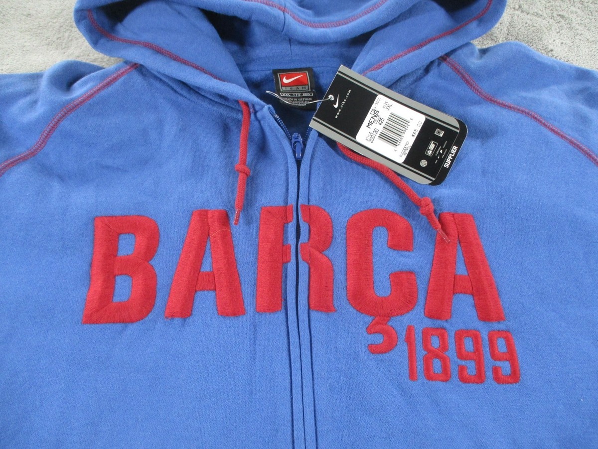 Nike FC Barcelona Barca 1899 Full Zip Hoodie XXL Blue Football