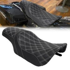 Synthetic Leather Driver Passenger Seat For Harley Street Glide FLHX Road King