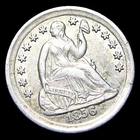 1856  Seated Liberty Half Dime Silver ---- Stunning Coin ---- #173U