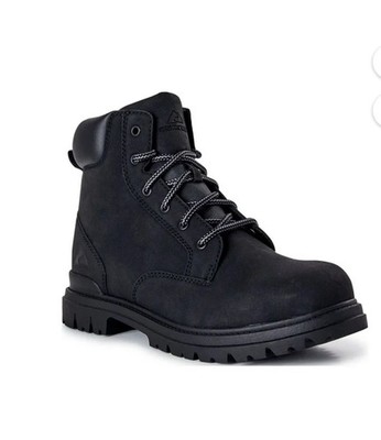 New Men's Boots Ozark Trail Troy II Work Hike 6 Eye Black Size 9.5 Free Ship NIB