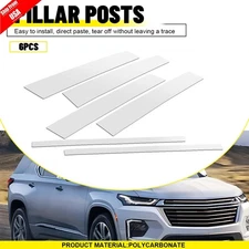 6Pcs Pillar Post Window Door Trim Chrome Set For 2018-2023 Chevrolet Traverse