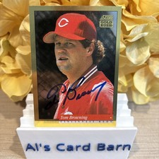 Tom Browning Signed Autographed 1994 Score Gold Rush #186 Cincinnati Reds