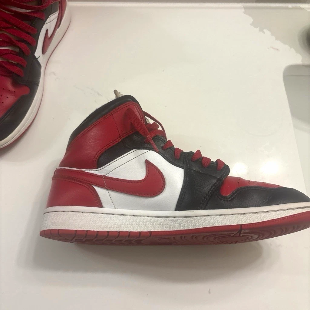 Jordan 1 Mid Gym Red Black W for sale - eBay