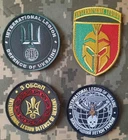 Ukrainian Morale Patches International Legion of Ukraine Badge Hook Set 4 Pcs