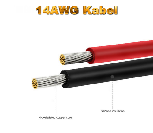 Set Ladekabel 2x 4mm Bananenstecker 30cm langer 14AWG 200º Kabel enden verzinnt - Picture 2 of 7