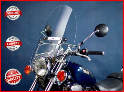 YAMAHA VIRAGO XV 1000 1100 HAUTE PARE-BRISE CHOPPER ÉCRAN TOURING - Photo 1/4