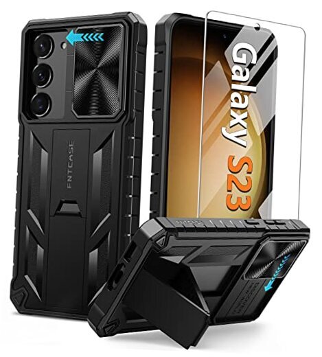 for Samsung Galaxy S23 Case: Military Grade Drop Proof Protection Rugged Black