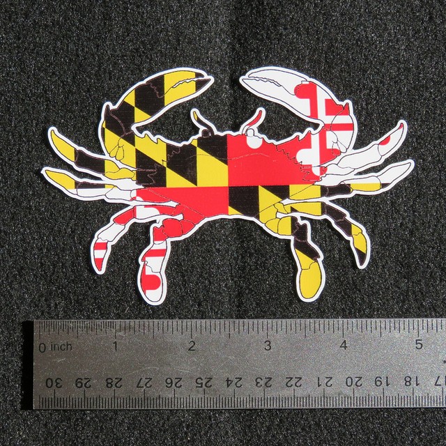 Maryland Flag Crab 5" Vinyl Decal eBay