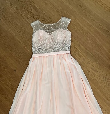 Mascara London Abendkleid ABI Ballkleid Brautkleid Kleid M 38 UK 12 Chiffon noa