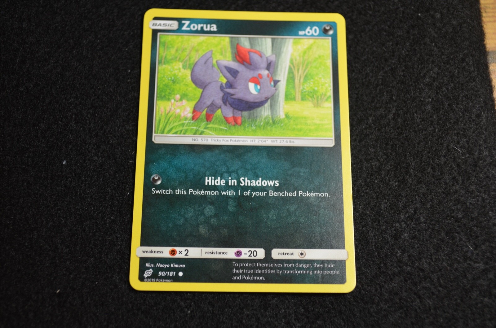 Pokemon ZORUA Sun & Moon Team Up 90/181 NM/Mint Never Played Cards