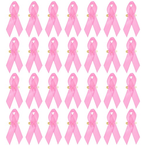 100 Pcs Gifts Ribbon Pink Breast Cancer Fundraising Ribbons eBay