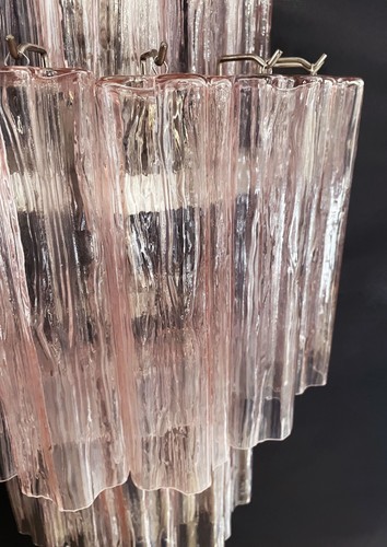 Fantastic pair of Murano Glass Tube wall sconces - 18 pink glass tube - Picture 7 of 16