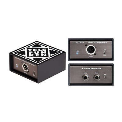 TELEFUNKEN TDA-1 アクティブDI TELEFUNKEN Elektroakustik TDA-1 Mono Active Direct Box | eBay