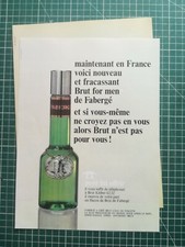 775 belle PUBLICITE ANCIENNE circa 1970 Parfum Brut for men Fabergé