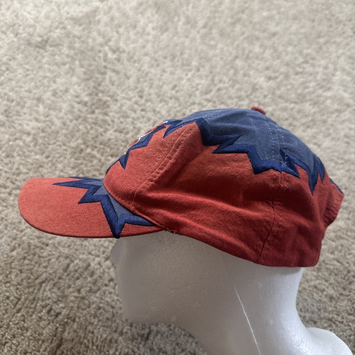 Vintage Cleveland Indians Shockwave Hat Cap Men's Blue Strapback