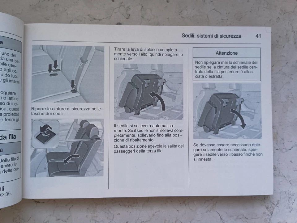 Libretto Uso E Manutenzione Chevrolet Orlando Italiano Manuale Istruzioni  - Immagine 3 di 4