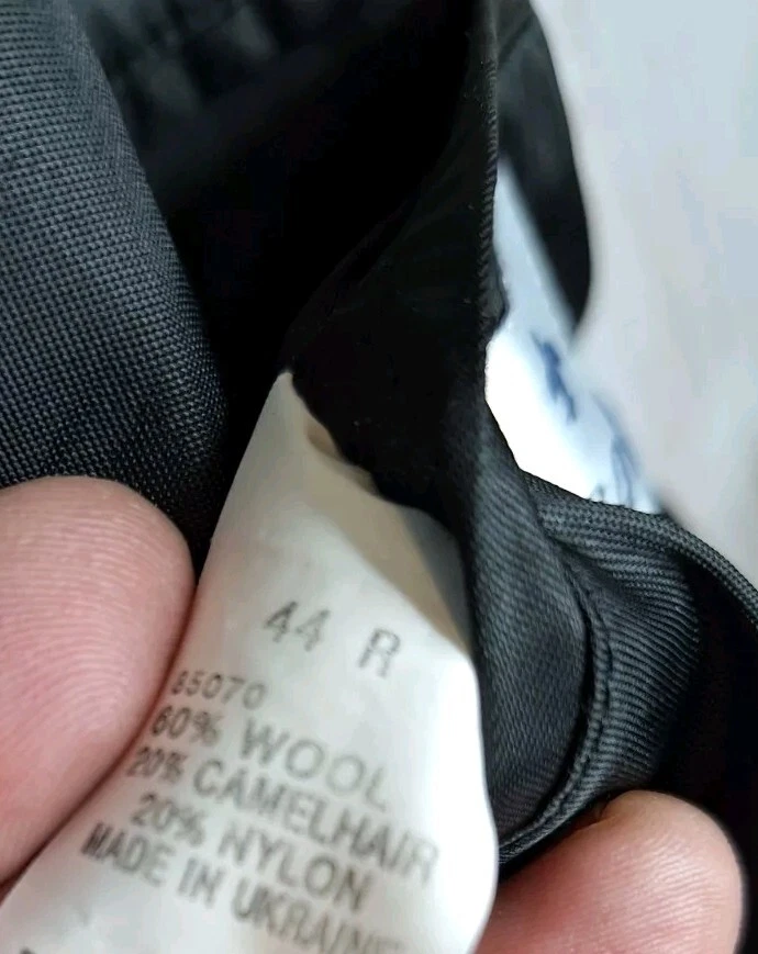 Chaqueta Abrigo Deportivo Barrington Para Hombre 44R Gris Cuadros Lana Camello Mezcla Foto 3 de 4