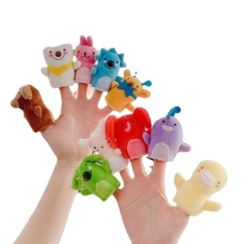 10pcs/set Cartoon Animal Hand Puppet Soft Doll Toy  Birthday Gift - Picture 1 of 4