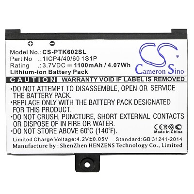 BATTERIE 1100mAh Type 1ICP4/40/60 1S1P For Pocketbook Pro 602 603 612 902 903