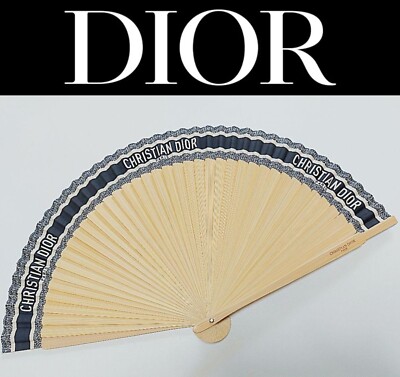 Christian Dior DIORIVIERA Folding Fan Navy Black Sensu Japan
