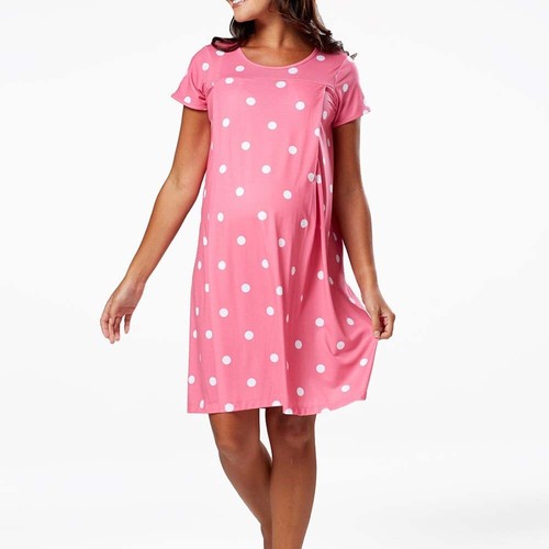 Maternity Womens Nursing Nightdress Breastfeeding Nighty Pyjamas Nightwear PJs - Picture 10 of 18
