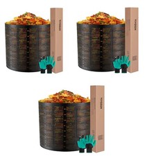 VIVOSUN 220gal/300gal/500gal Compost Bin Expandable HDEP Composter Backyard 