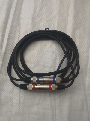 3,00m Stereo XLR Kabel geschirmt mit geschraubten Steckern, schwarz