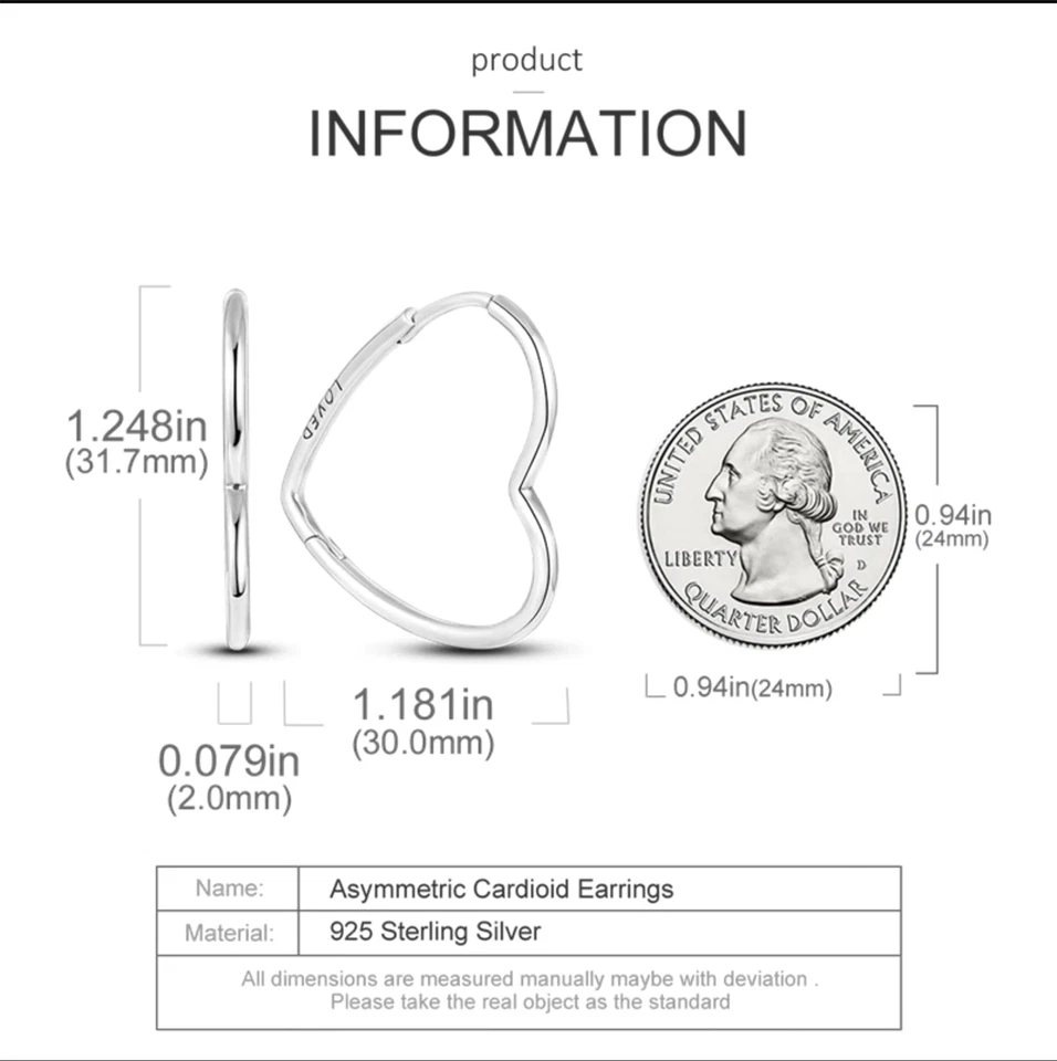 1 Paio Orecchini A Cerchio Donna 925 Argento Sterling Zirconia Pendente - Immagine 4 di 4