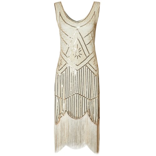1920s 20's Charleston Great Gatsby Flapper Costume Sequin Dress Women Book Week - Picture 9 of 14