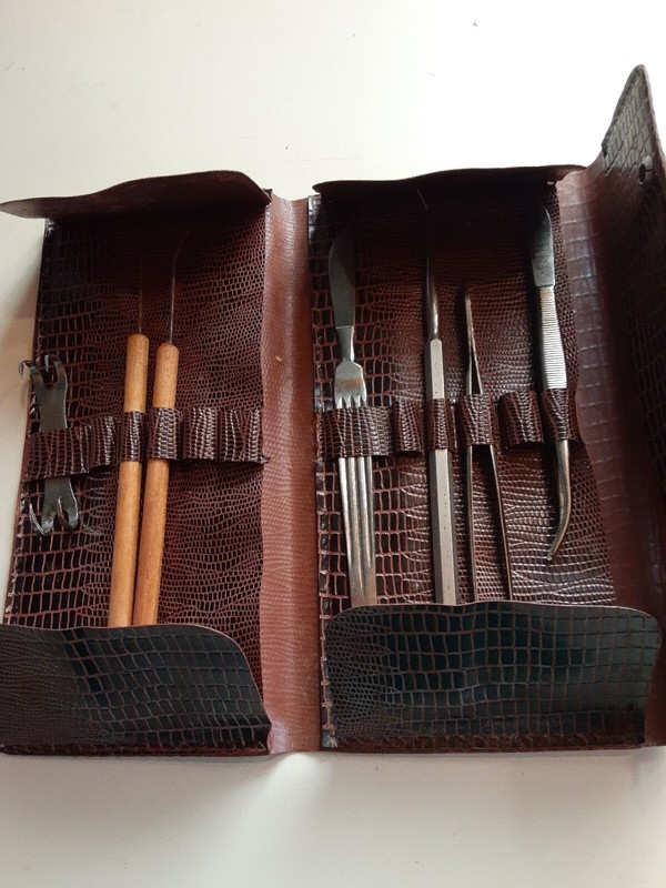 Antique Surgical Kit 7 Piece With Ruler And Case MADE IN GERMANY 