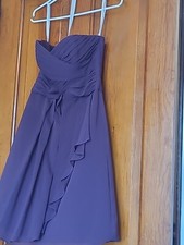 Davids Bridal Bridesmaid / Cocktail Dress, Dark Purple. Size 0 - Gently Used