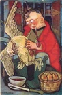 Postcard C-1910 WW1 Military Propaganda Tuck Aesop Fable Golden Egg TP24-3758