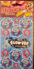 Dr. Stinky's Stink Factory Scratch & Sniff Stickers CHARMS BLOW POP BLUE RAZZ