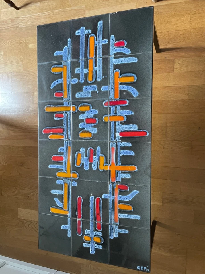 Table Basse Vintage Céramiste ADRI=BELARTI.   Céramique et Métal Vallauris  - Photo 2/4