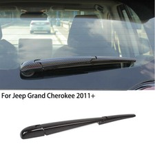 Exterior Rear Window Wiper Cover Trim For Jeep Grand Cherokee 2011 Carbon Fiber