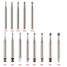 Dental Round Tungsten Carbide Steel Bur Burs For High/Low Speed Handpiece FG/RA