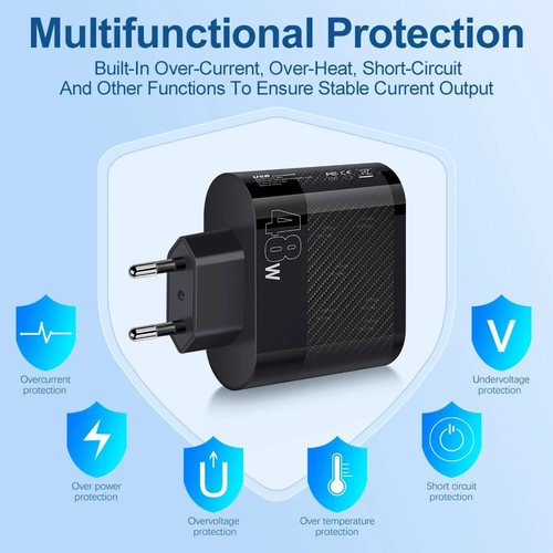 ✅ Chargeur Rapide USB 6 Ports USB - 48W/3.1A - Fast Charge 6 en 1 - QC 3.0 - Photo 2/7
