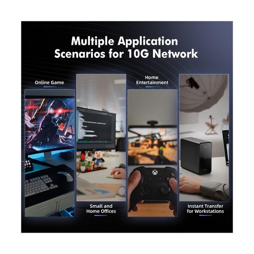 YuLinca 8 Port 10Gbps Managed Switch, Support 10G/5G/2.5G/1000M Auto-Negotiat... - Picture 7 of 8