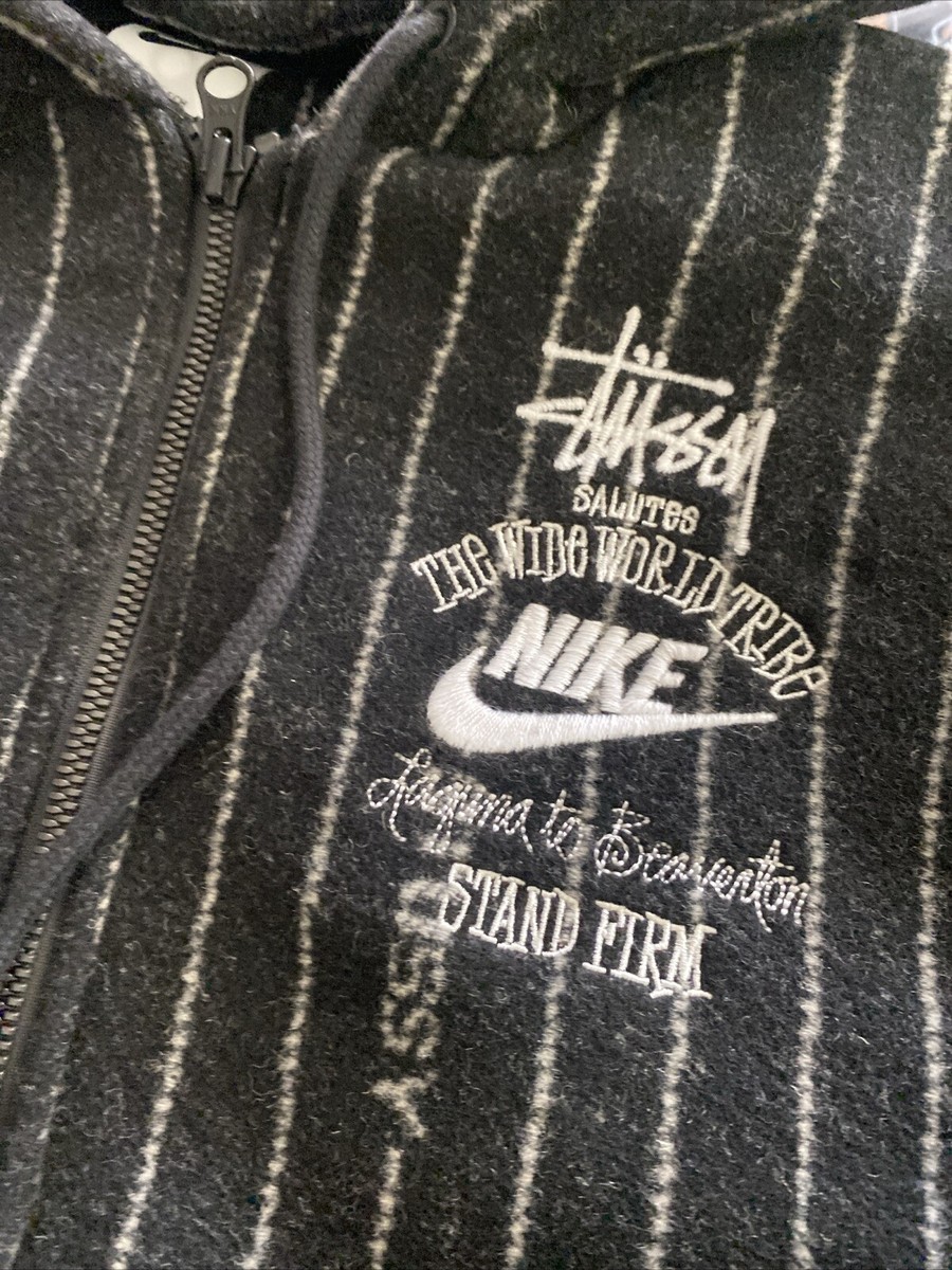 Nike x Stussy Striped Wool Jacket Black Brand New Size XS | eBay Nike x Stussy Striped Wool Jacket Black Brand New Size XS | eBay